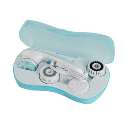 4 in 1 Waterproof Electric Facial Cleansing Brush Set with 4 Brush