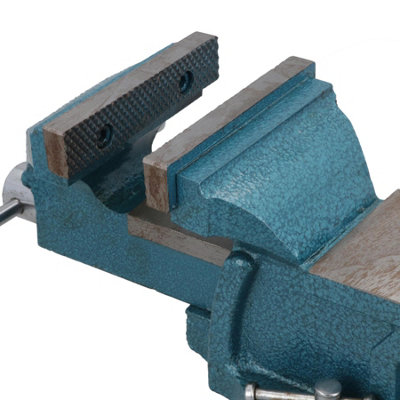 4 Inch Heavy Duty Bench Vice With Swivel Base + Anvil Workshop Clamp Cast Iron