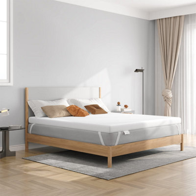 4 Inch Memory Foam Mattress Topper Gel & Bamboo Charcoal Infused Topper double - 7