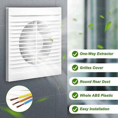 4 Inch Wall Mounted Low Noise Extractor Ventilation Exhaust Fan for ...