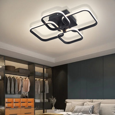 Black frame outlet light fixture