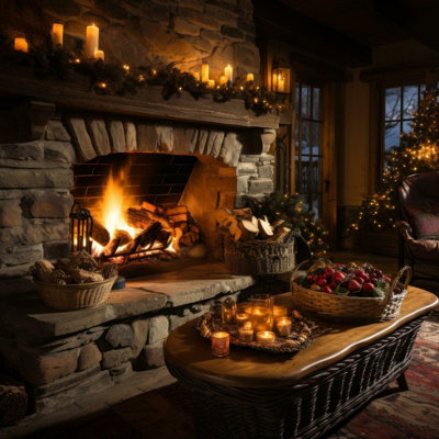 4 Large Nets of Kiln Dried Fire Logs, 4x Bags For Wood Burners, Stoves ...
