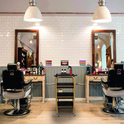 4 Layers Barber Storage Cart Hairdresser Trolley Cart On Wheels ...