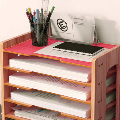 4 Layers Desktop File Holder A4 Paper Letter Tray Office Document Rack ...
