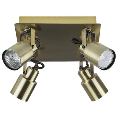 4 Light Spotlight BONTE Adjustable Metal Brass