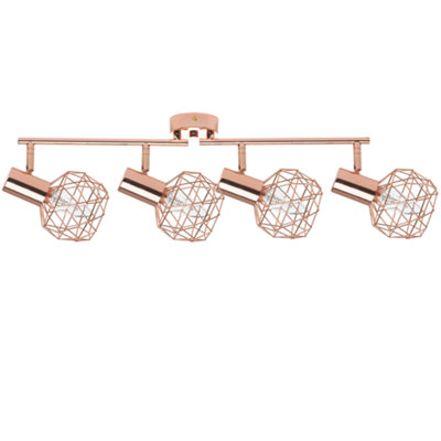 4 Light Spotlight CHENAB Adjustable Metal Copper