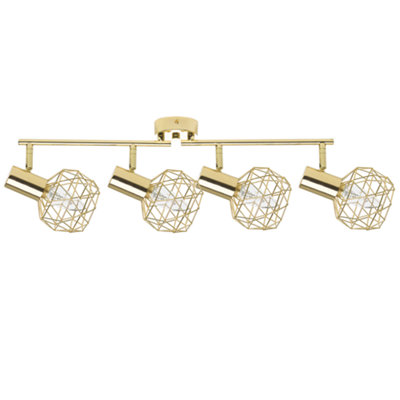 4 Light Spotlight CHENAB Adjustable Metal Gold
