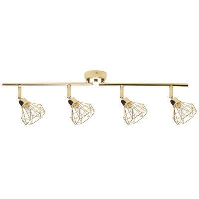 4 Light Spotlight ERMA Adjustable Metal Gold