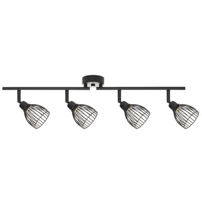 4 Light Spotlight GOLOK Adjustable Metal Black