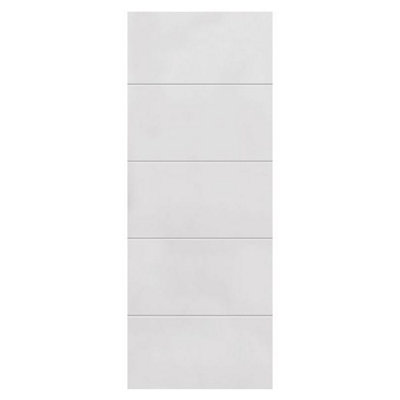 4 Line Horizontal White Internal Fire Door