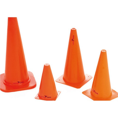 4 PACK 15" Orange Vinyl Sports Traning Cones - Football Pitch Safety Markers Set