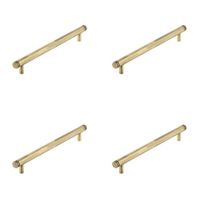 4 PACK 224mm Antique Brass Cabinet Handle for Stylish Interiors - Kitchen Drawer Pull Handle
