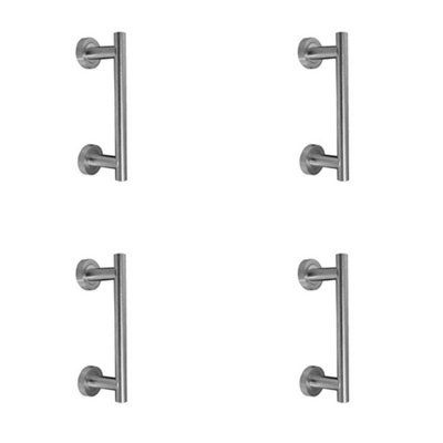 4 PACK 225mm Satin Chrome Pull Handle for Cabinets and Doors - Door Handle