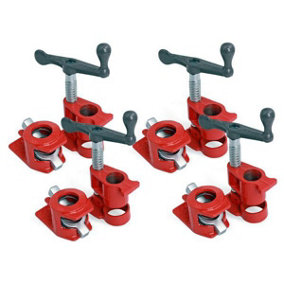4 Pack 3/4" Wood Gluing Pipe Clamp Set Cast Iron (Neilsen CT5412)