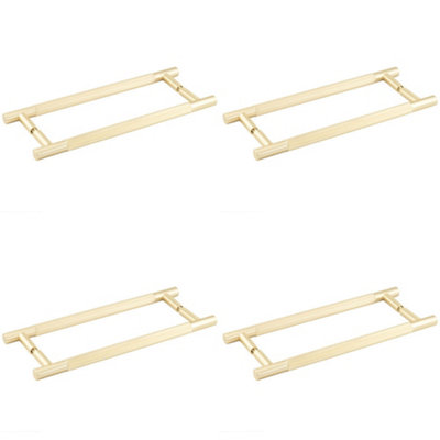 4 PACK 300mm Satin Brass Pull Handle for Doors - Back to Back Design - Door Handle