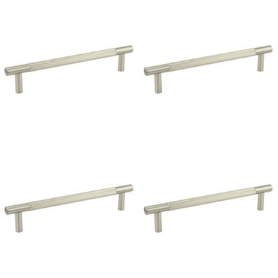 4 PACK 300mm Satin Nickel Pull Handle for Easy Installation - Door Handle