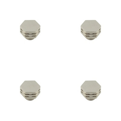 4 PACK 30mm Satin Nickel Cupboard Knob for Modern Interiors - Kitchen Cabinet Knob