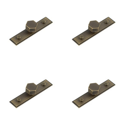 4 PACK 30mm Stepped Antique Brass Cupboard Knob for Modern Interiors - Kitchen Cabinet Knob