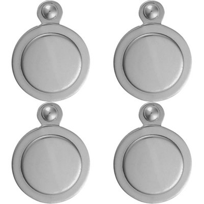4 PACK - 31mm Lock Profile Covered Escutcheon 17.5mm Fixing Centres Polished Chrome