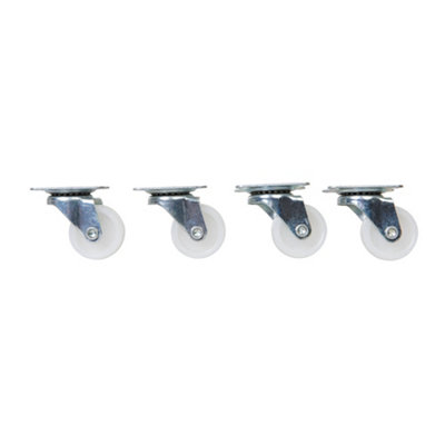 4 PACK 31mm Spring Loaded Swivel Castor Wheels Non Marking Replacement Tyres