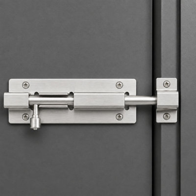 2-Pack 4-Inch Door Latch Hook And Eye Lock – Stainless Steel, White Powder-Coated, Rustproof, With Screws
