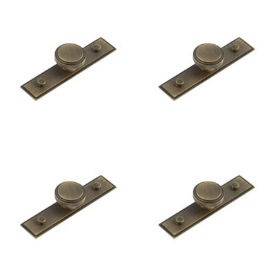4 PACK 40mm Antique Brass Stepped Cupboard Knob for Elegant Home Decor - Kitchen Cabinet Knob