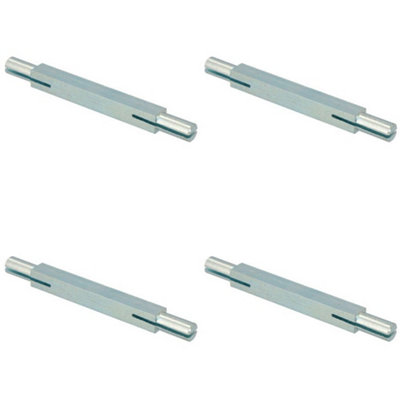 4 PACK - 90mm Extra Long Door Handle Spindle - 40 to 60mm Thick Doors Adapter Bar Rod