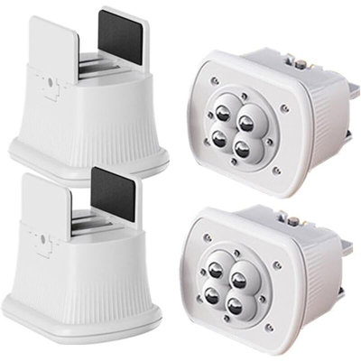 4 Pack Adjustable 6cm Bed Furniture Risers with Clamp Pulley for Sofa ...