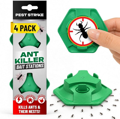 4 Pack Ant Bait Station - Pre-Baited Ready-to-Use Ant Traps for Indoor ...
