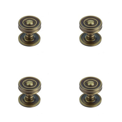 4 PACK Antique Brass Cupboard Knob for Elegant Home Decor - Kitchen Cabinet Knob