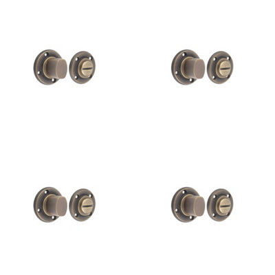 4 PACK Antique Brass Inner Turn & Release for Doors - Door Handle