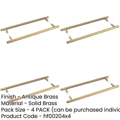 4 PACK Antique Brass Pull Handle 425mm - Elegant and Durable - Door Handle