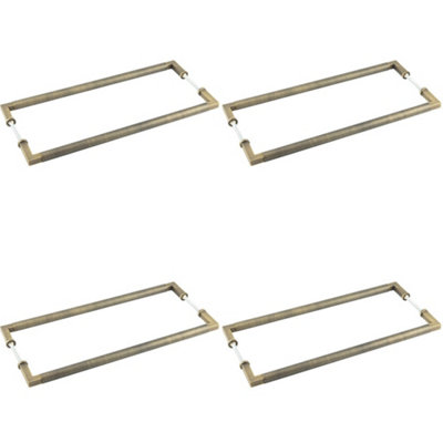 4 PACK Antique Brass Pull Handle 425mm for Cabinets and Doors - Door Handle