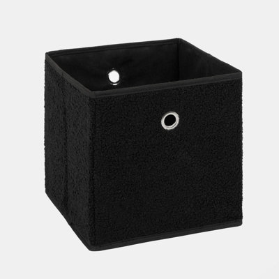 4 Pack Boucle Cube Folding Space Saving Storage Boxes