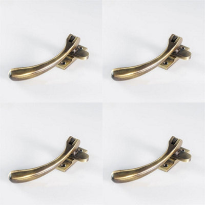 4 PACK - Bulb Ended Casement Window Fastener - 98mm Handle 45mm Centres Florentine Bronze