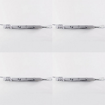 4 PACK - Bulb Ended Casement Window Stay 203 x 16mm Polished Brass Pear Drop Handle Bar