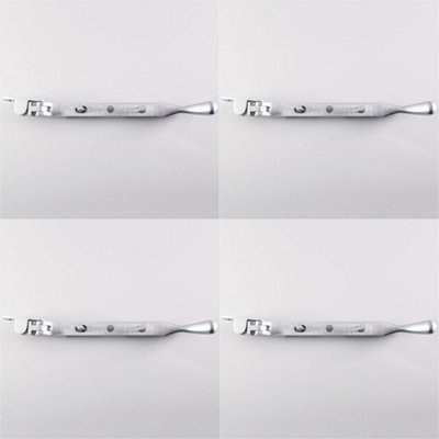 4 PACK - Bulb Ended Casement Window Stay 203 x 16mm Satin Chrome Pear Drop Handle Bar