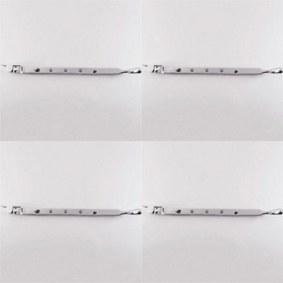 4 PACK - Bulb Ended Casement Window Stay 305 x 16mm Polished Chrome Pear Drop Handle Bar