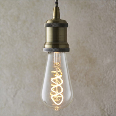 4 PACK Clear Glass 4W E27 Pear Filament LED Light Bulb - Dimmable Warm ...