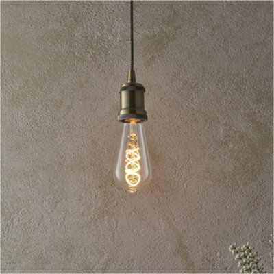 4 PACK Clear Glass 4W E27 Pear Filament LED Light Bulb - Dimmable Warm ...