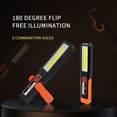 4-Pack COB LED Magnetic Work Lights Rechargeable Cordless USB Torch for ...