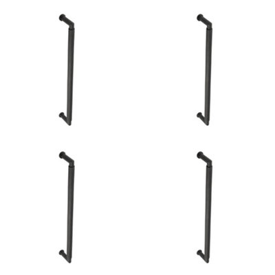 4 PACK Dark Bronze Pull Handle 425mm Bolt Through - Elegant Brass Design - Door Handle