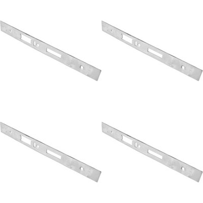 4 PACK - DIN Escape Lock Door Frame Forend Strike & Fixing Pack Set ...