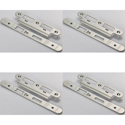 4 PACK - DIN Escape Lock Door Frame Forend Strike & Fixing Pack Set ...