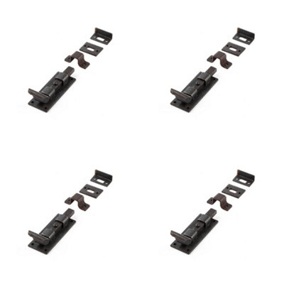 4 PACK Durable 102mm Beeswax Straight Bolts for Enhanced Security - Door Bolt Lock