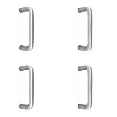 4 PACK Durable 22mm D Shape Pull Handle in Satin Stainless Steel - Grade 304 - Door Handle