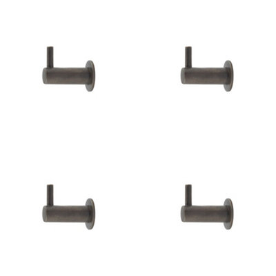 4 PACK Durable Dark Bronze Cupboard Hook for Stylish Organization - Wall Mounted Clothing Hook