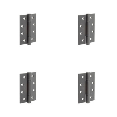 4 PACK Durable Dark Bronze Stainless Steel Grade 13 Polymer Bearing Hinge with 3 Knuckles - 30/60 Fire Door Hinge