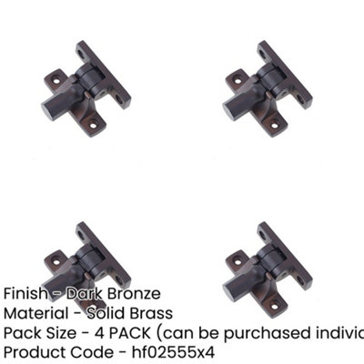 4 PACK Durable Fasteners Pattern 2 in Elegant Dark Bronze Finish - Window Fastener