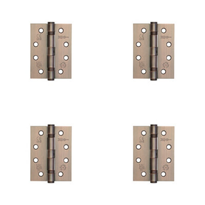 4 PACK Durable Grade 11 Bronze Steel Ball Bearing Hinge 102x76mm for Heavy-Duty Doors - Door Hinges